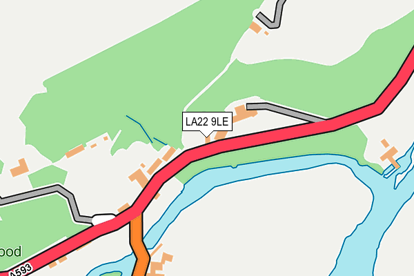 LA22 9LE map - OS OpenMap – Local (Ordnance Survey)