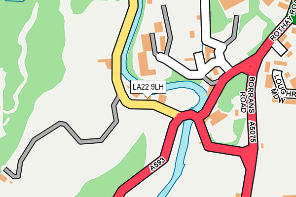 LA22 9LH map - OS OpenMap – Local (Ordnance Survey)