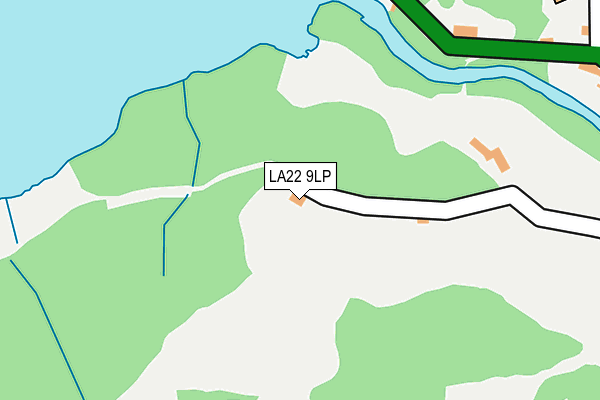 LA22 9LP map - OS OpenMap – Local (Ordnance Survey)
