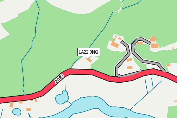 LA22 9NQ map - OS OpenMap – Local (Ordnance Survey)