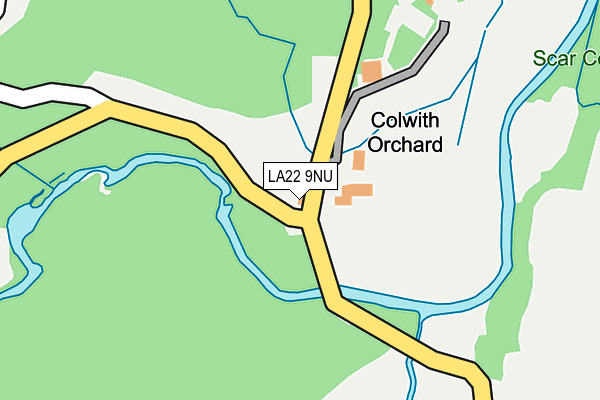 LA22 9NU map - OS OpenMap – Local (Ordnance Survey)