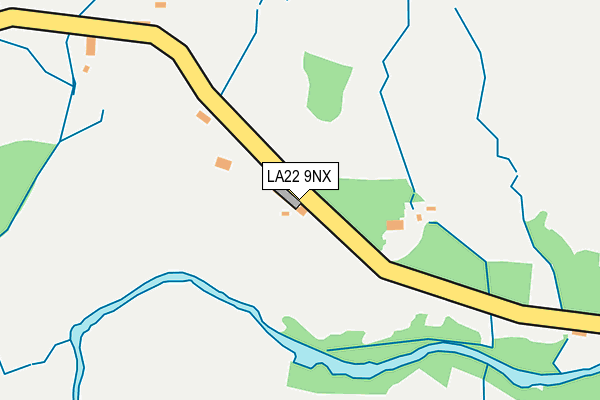LA22 9NX map - OS OpenMap – Local (Ordnance Survey)