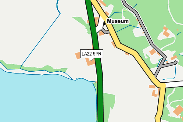 LA22 9PR map - OS OpenMap – Local (Ordnance Survey)