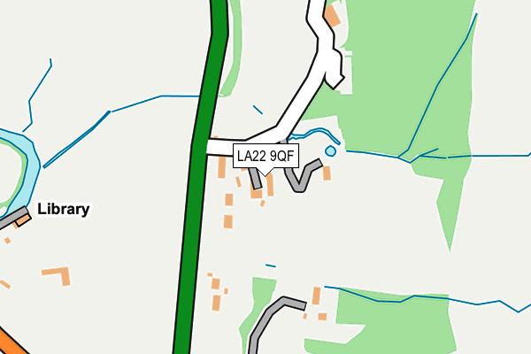 LA22 9QF map - OS OpenMap – Local (Ordnance Survey)