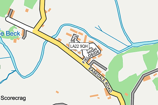 LA22 9QH map - OS OpenMap – Local (Ordnance Survey)