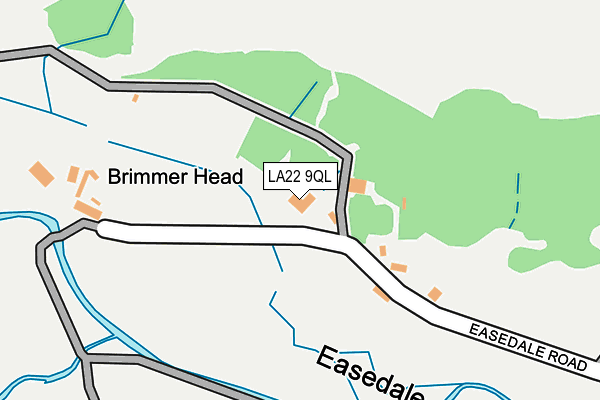 LA22 9QL map - OS OpenMap – Local (Ordnance Survey)