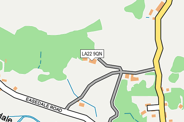 LA22 9QN map - OS OpenMap – Local (Ordnance Survey)