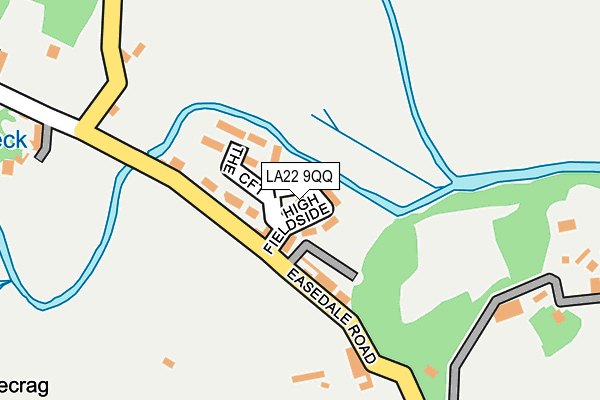 LA22 9QQ map - OS OpenMap – Local (Ordnance Survey)