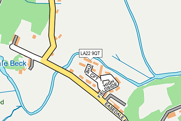 LA22 9QT map - OS OpenMap – Local (Ordnance Survey)