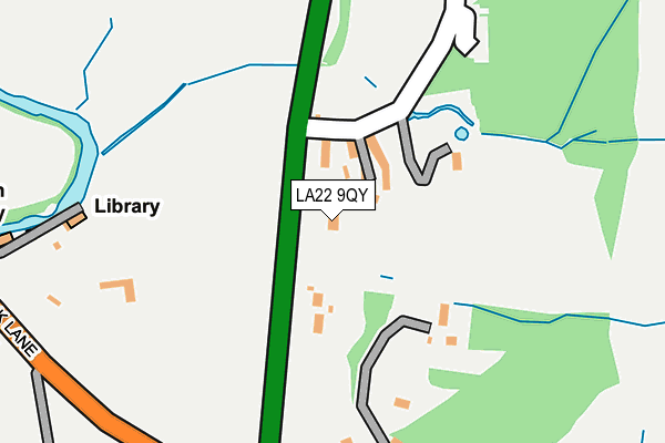 LA22 9QY map - OS OpenMap – Local (Ordnance Survey)