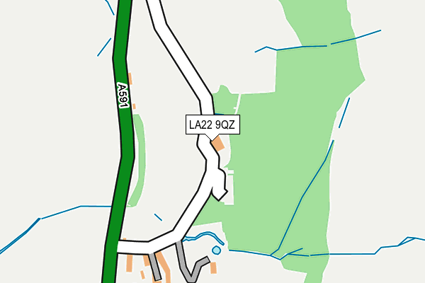 LA22 9QZ map - OS OpenMap – Local (Ordnance Survey)