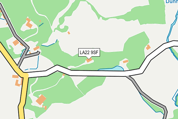LA22 9SF map - OS OpenMap – Local (Ordnance Survey)