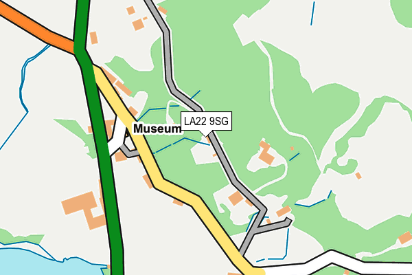 LA22 9SG map - OS OpenMap – Local (Ordnance Survey)