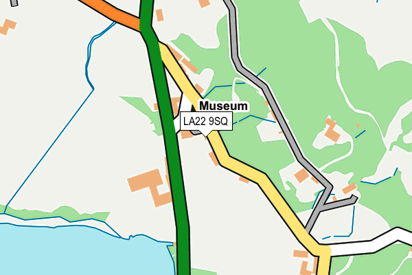 LA22 9SQ map - OS OpenMap – Local (Ordnance Survey)