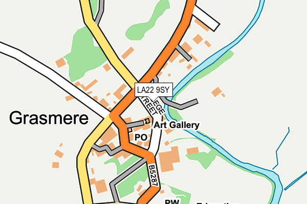 LA22 9SY map - OS OpenMap – Local (Ordnance Survey)