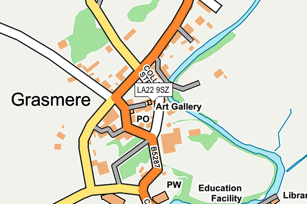LA22 9SZ map - OS OpenMap – Local (Ordnance Survey)