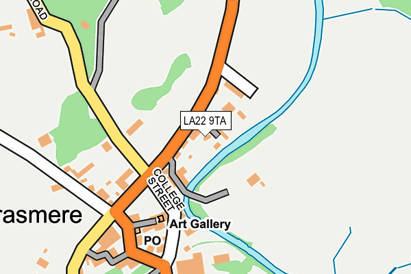 LA22 9TA map - OS OpenMap – Local (Ordnance Survey)