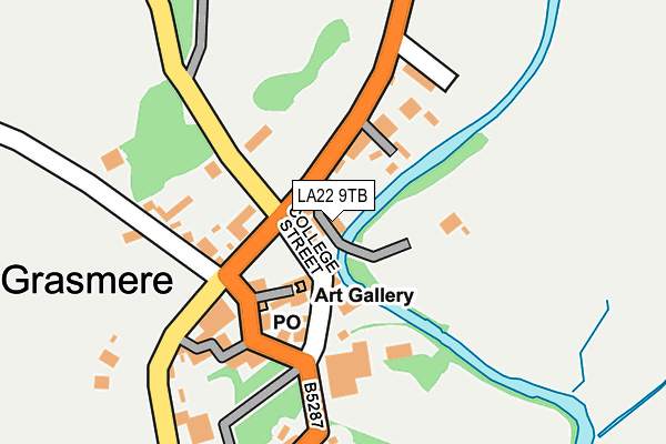 LA22 9TB map - OS OpenMap – Local (Ordnance Survey)