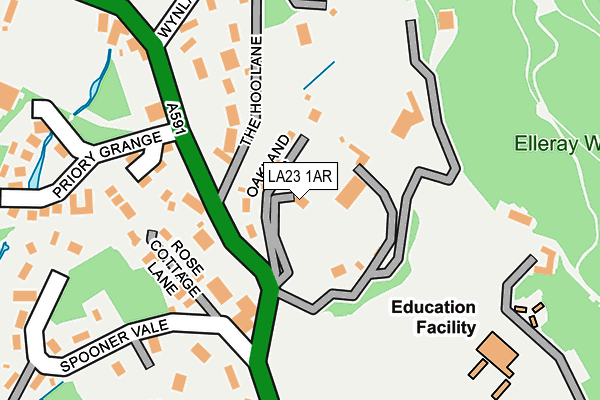 LA23 1AR map - OS OpenMap – Local (Ordnance Survey)