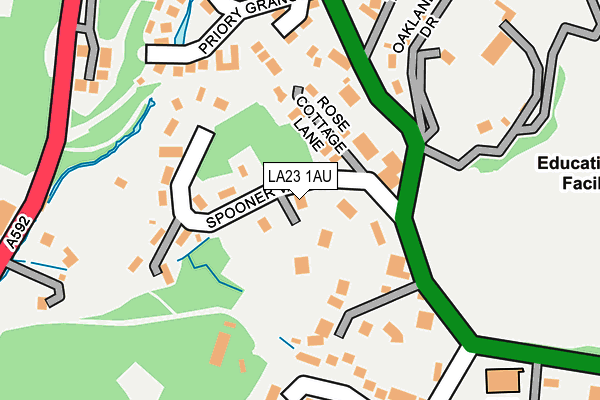 LA23 1AU map - OS OpenMap – Local (Ordnance Survey)