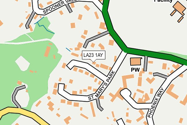 LA23 1AY map - OS OpenMap – Local (Ordnance Survey)