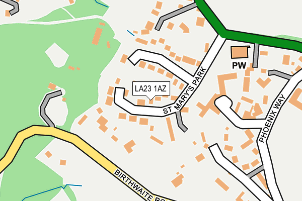 LA23 1AZ map - OS OpenMap – Local (Ordnance Survey)