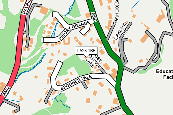 LA23 1BE map - OS OpenMap – Local (Ordnance Survey)