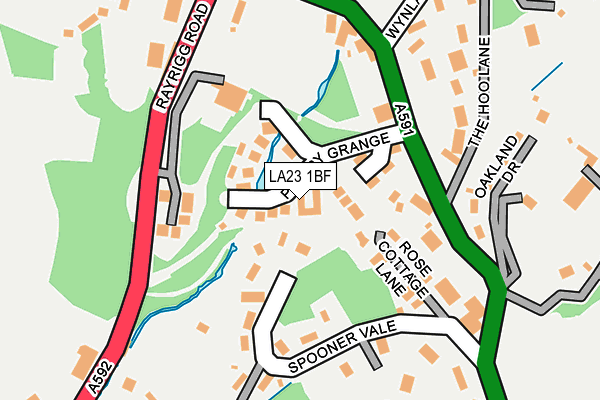 LA23 1BF map - OS OpenMap – Local (Ordnance Survey)
