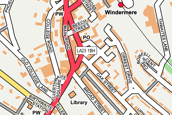 LA23 1BH map - OS OpenMap – Local (Ordnance Survey)