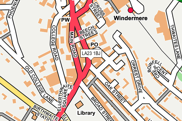 LA23 1BJ map - OS OpenMap – Local (Ordnance Survey)
