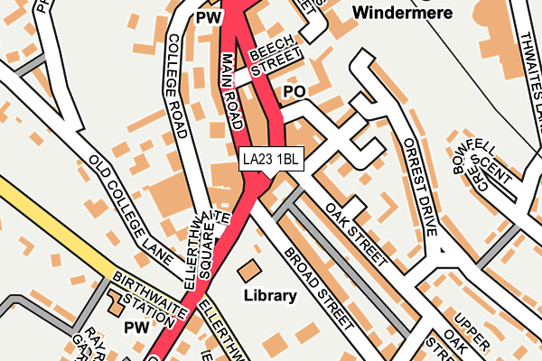 LA23 1BL map - OS OpenMap – Local (Ordnance Survey)
