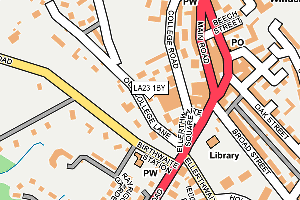 LA23 1BY map - OS OpenMap – Local (Ordnance Survey)