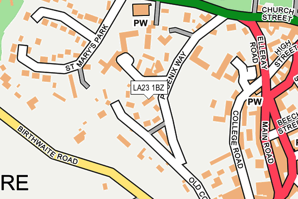 LA23 1BZ map - OS OpenMap – Local (Ordnance Survey)