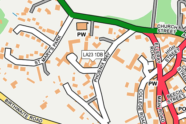 LA23 1DB map - OS OpenMap – Local (Ordnance Survey)
