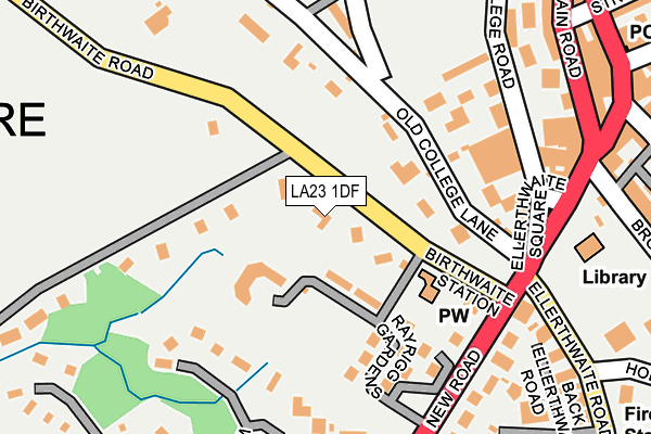 LA23 1DF map - OS OpenMap – Local (Ordnance Survey)