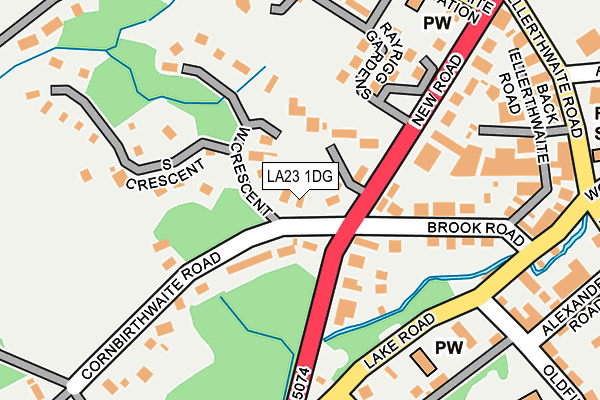 LA23 1DG map - OS OpenMap – Local (Ordnance Survey)
