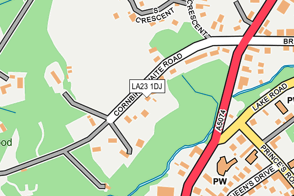 LA23 1DJ map - OS OpenMap – Local (Ordnance Survey)