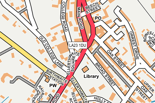 LA23 1DU map - OS OpenMap – Local (Ordnance Survey)