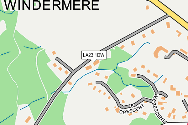 LA23 1DW map - OS OpenMap – Local (Ordnance Survey)