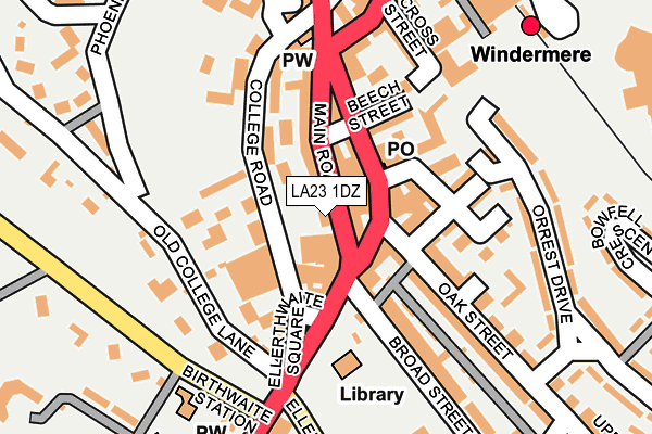 LA23 1DZ map - OS OpenMap – Local (Ordnance Survey)