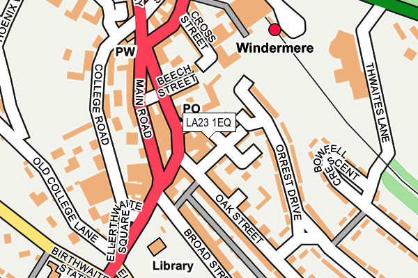 LA23 1EQ map - OS OpenMap – Local (Ordnance Survey)