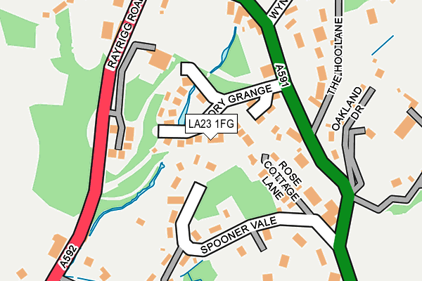 LA23 1FG map - OS OpenMap – Local (Ordnance Survey)