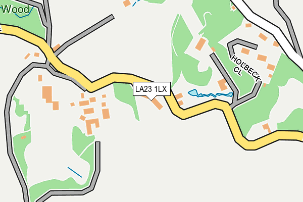 LA23 1LX map - OS OpenMap – Local (Ordnance Survey)