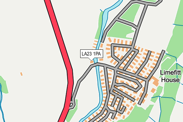 LA23 1PA map - OS OpenMap – Local (Ordnance Survey)
