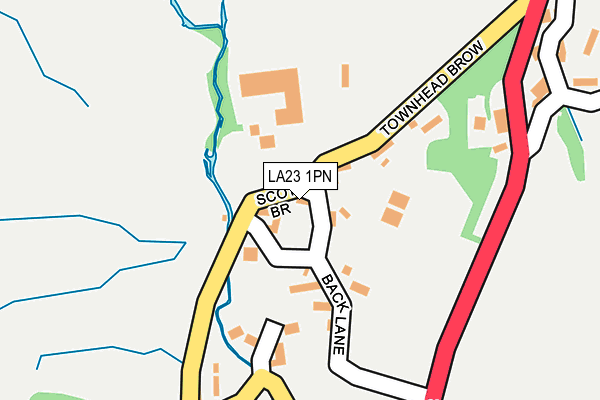 LA23 1PN map - OS OpenMap – Local (Ordnance Survey)