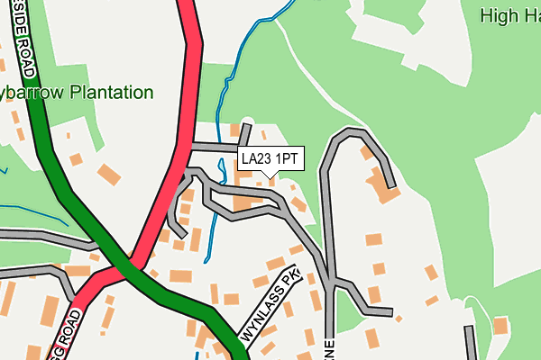 LA23 1PT map - OS OpenMap – Local (Ordnance Survey)