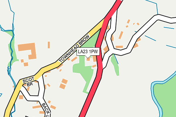 LA23 1PW map - OS OpenMap – Local (Ordnance Survey)