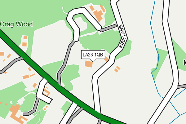 LA23 1QB map - OS OpenMap – Local (Ordnance Survey)