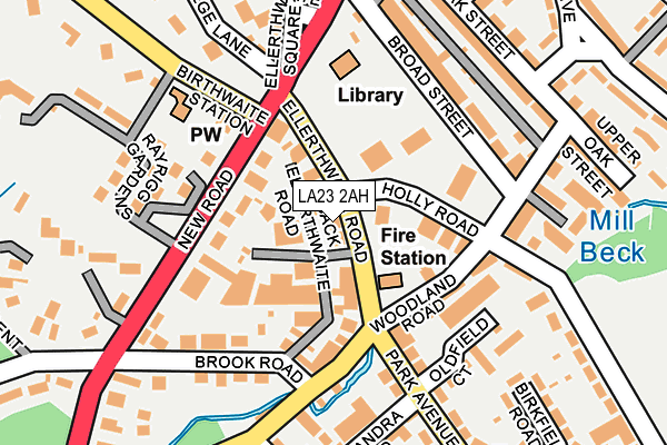 LA23 2AH map - OS OpenMap – Local (Ordnance Survey)