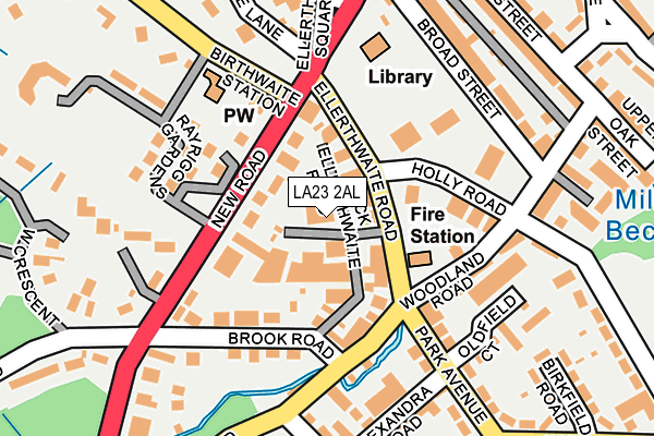 LA23 2AL map - OS OpenMap – Local (Ordnance Survey)